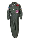 CoolChange Kinder Fliegerkombi für Top Gun Fans | Kampfpiloten...