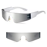 Zoonvii Futuristische Sonnenbrille,Rave Brille,Schnelle Brille,Techno...