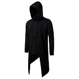 KXZD Männer Langarm Outwear Hoodie Sweatshirt Tops Asymmetrisch...