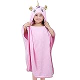 Gaga city Badeponcho Einhorn Mädchen 70x140cm Badetuch Poncho Baby...