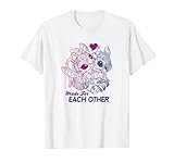 Disney Lilo & Stitch With Angel Hugging Made For Each Other T-Shirt