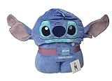 Licensed Disney Stitch Fleece-Decke mit Kapuze, kuschelig, Geschenk