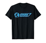 Marvel Iron Man Stark Industries Logo Blue T-Shirt