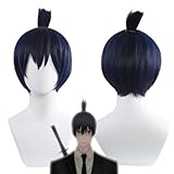 Bokerom Anime Chainsaw Man Cosplay Perücke, Hayakawa AKI Schwarz Blau...