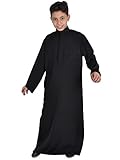 Kinder-Kaftan,Thobe im Saudi-Style, Farbe: schwarz, KK00117 (110/116)