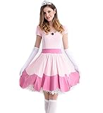 Hejo Home Super Damen Kostüm Prinzessin Peach Kleid Cosplay Klempner...