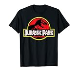 Jurassic Park Classic Red And Yellow T-Rex Logo T-Shirt