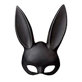 JYCRA Hasenmaske, schwarze Maskenmaske, Hasen-Augenmaske mit Ohren,...