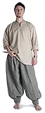 HEMAD Mittelalter Tunika-Hemd S-XXXL Baumwolle Unter Gewandung, Beige,...