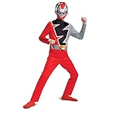 Disguise Offizielles Power Rangers Kostüm Kinder Rot Dino Kostüm...