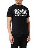 AC/DC Herren Back in Black T-Shirt, Schwarz, XL