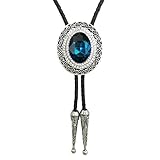 HAISWET Cowboy-Krawatte Strass Blau Bolo Tie Westernkrawatte...