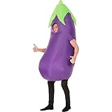 Morph Riesiges Aufblasbares Aubergine Kostüm, Gemüse Kostüm...