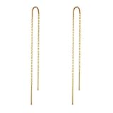 14 k Gold Ohrringe für Frauen baumeln Ohrringe Drop Thread baumelnde...