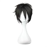 NiceLisa Unisex Kurz Fluffy Black Halloween Cosplay Disguise Perücken...