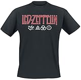 Led Zeppelin Herren Ledzeppelin_Logo & Symbols_Men_bl_ts: L T-Shirt,...