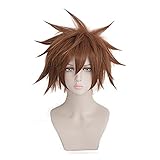 Kingdom Hearts III Sora Braune kurze Perücke Cosplay Kostüm Herren...