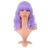 MapofBeauty 14 Zoll/35 cm Kurze Gewellte Lockige Frauen Frische Helle...