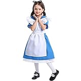 OBEEII Mädchen Königin der Herzen Halloween Cosplay Kleid Alice im...