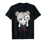 Yandere Anime Girl Kitsune Maske Otaku Kawaii T-Shirt