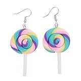 EXCEART 4 Stück Regenbogen Lutscher Süßigkeiten Baumeln Ohrringe...