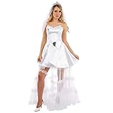 Fun Shack Braut Kostüm Damen, Weiß Hochzeitkleider Frauen , Karneval...