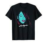 Aaliyah Blaues Porträt T-Shirt