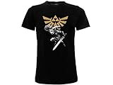 BLT Original Zelda Offizielles Link T-Shirt, schwarz mit Schwert für...