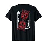 Backprint Japanische Oni Maske Dämon Maske Bushido Samurai T-Shirt