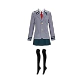 Generic Damen Tsuyu Asui Cosplay Kostüm Anime Schulmädchen Uniform...