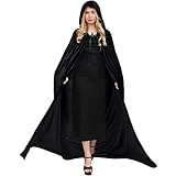 Myir JUN Umhang mit Kapuze Unisex, Schwarzer Umhang für Damen Herren...