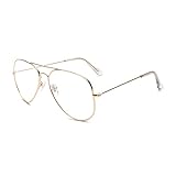 ALWAYSUV klassische Brille Metallgestell Brillenfassung Vintage Brille...