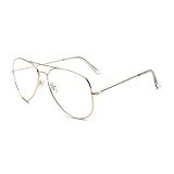 ALWAYSUV klassische Brille Metallgestell Brillenfassung Vintage Brille...