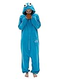 SMITHROAD Kostüm Krümelmonster Onesie Jumpsuit Tier Unisex Damen...