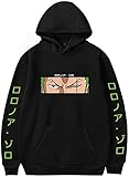 PANOZON Herren Anime Hoodie mit Skull Logo Pirat Pullover von...