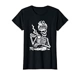 Damen Kaffee trinken Skelett faule DIY Halloween Kostüm Frauen...
