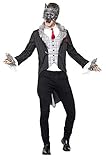 Halloween! Smiffys Großer Böser Wolf-Kostüm, Deluxe, Grau, mit...