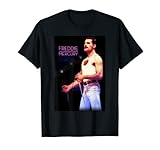 Freddie Mercury Offizielles Neon-Mikrofon T-Shirt