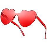 Fiada Herz Form Sonnenbrillen Randlose Transparente Farbige...