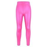 NewL Kinder Mädchen Tanzhose Gymnastik Glänzend Metallic...