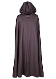 Mittelalter Umhang Burkhard mit Kapuze Damen Herren Kostüm Kleidung...