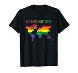 Bunte Welt Regenbogen Liebe Schwul LGBT Gleichheit Geschenk T-Shirt