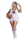 Starline Damen Plus Basketball Bunny Kostüm, Weiß, 2X