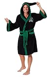 Harry Potter Bademantel Herren mit Kapuze, Slytherin Morgenmantel...