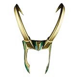 Ghzste Loki Helm mit Hörnern, Loki Maske für Halloween Kostüm Maske...