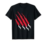 Werwolf Tatzen Krallen Blutig Halloween Kostüm Horror Wolf T-Shirt