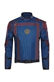 NoryNick Herren Star Lord Cosplay Kostüm Guardians Jacke mit Gürtel...