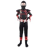Sincere Party 9St Krieger Ninja Kostüm für Unisex Kinder, Ninja...