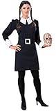 Rubie's Damen The Addams Family Wednesday Kostüm, schwarz, Small