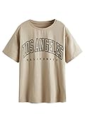 Tomwell Los Angeles T-Shirt Damen Kurzarm Sport Sommer Oberteile...